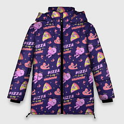 Куртка зимняя женская Pizza Is My Valentine!, цвет: 3D-красный