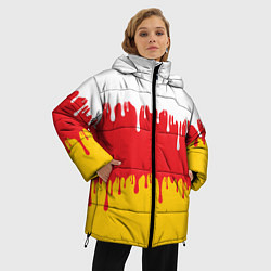 Куртка зимняя женская Северная Осетия Алания потёки, цвет: 3D-черный — фото 2