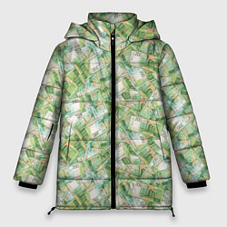 Куртка зимняя женская Купюры 200 рублей, цвет: 3D-светло-серый
