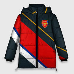 Куртка зимняя женская Arsenal арсенал football, цвет: 3D-красный