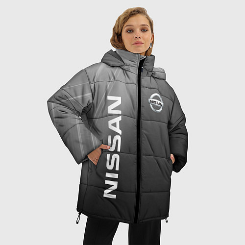 Женская зимняя куртка Ниссан / 3D-Красный – фото 3