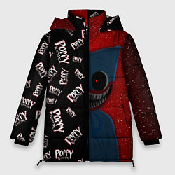 Куртка зимняя женская Poppy Playtime Half Pattern Half Face, цвет: 3D-черный