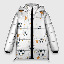 Куртка зимняя женская Футбол это круто, цвет: 3D-светло-серый