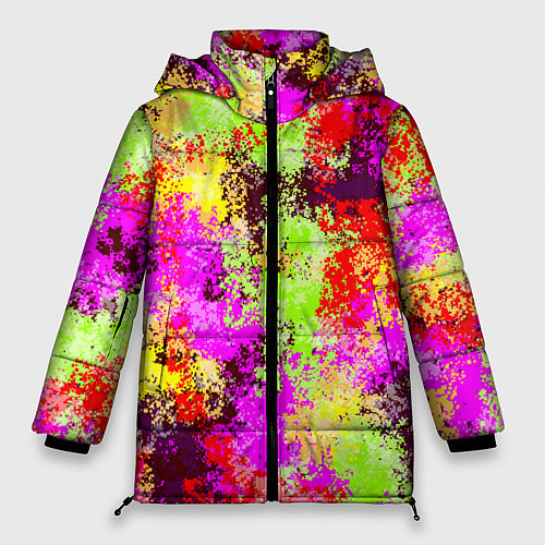 Женская зимняя куртка Пиксельный камуфляж Диско / 3D-Светло-серый – фото 1