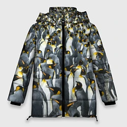 Куртка зимняя женская Пингвины Penguins, цвет: 3D-красный
