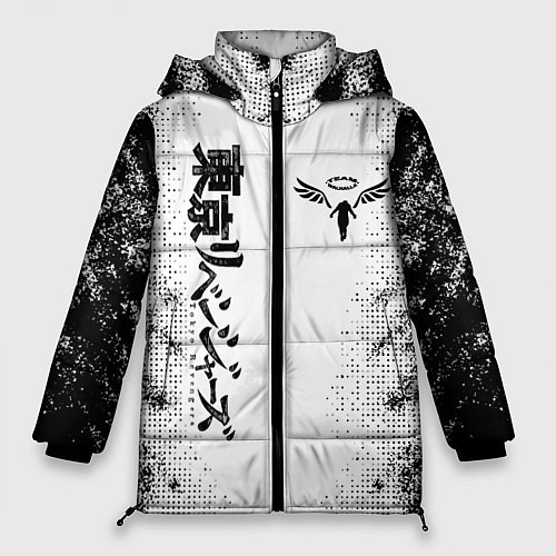 Женская зимняя куртка Токийские мстители Tokyo Revengers logo / 3D-Светло-серый – фото 1