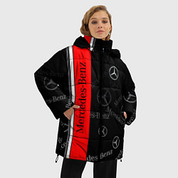 Куртка зимняя женская Mercedes Паттерн, цвет: 3D-черный — фото 2