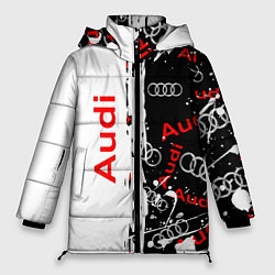 Куртка зимняя женская АУДИ Autosport Паттерн, цвет: 3D-красный