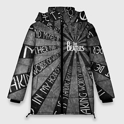 Куртка зимняя женская Beatles черно-белый, цвет: 3D-черный