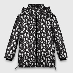 Куртка зимняя женская Головастики, цвет: 3D-черный