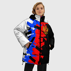 Куртка зимняя женская ТРИКОЛОР ФРАГМЕНТАЦИЯ, цвет: 3D-красный — фото 2