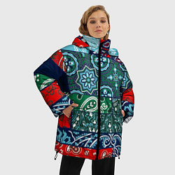 Куртка зимняя женская Лоскуты Бандан, цвет: 3D-черный — фото 2