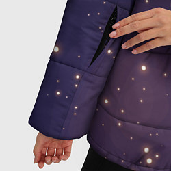 Куртка зимняя женская Звездное ночное небо Галактика Космос, цвет: 3D-черный — фото 2