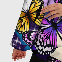Куртка зимняя женская Бабочки Butterflies, цвет: 3D-светло-серый — фото 2
