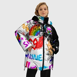 Куртка зимняя женская 6ix9ine сикс найн, цвет: 3D-светло-серый — фото 2