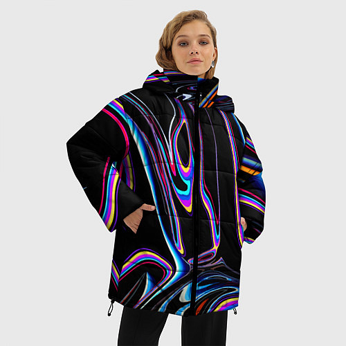 Женская зимняя куртка Vanguard pattern Neon / 3D-Красный – фото 3