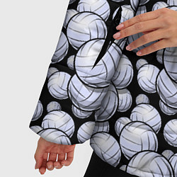 Куртка зимняя женская Волейбольные Мячи Volleyballs, цвет: 3D-черный — фото 2