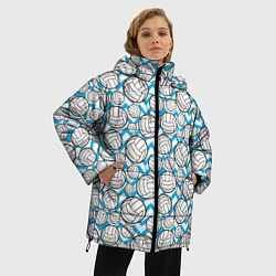 Куртка зимняя женская Мячи Волейбольные, цвет: 3D-светло-серый — фото 2