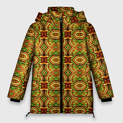 Куртка зимняя женская Абстрактные узоры, цвет: 3D-черный