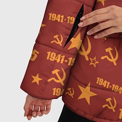 Куртка зимняя женская День Победы 1941-1945, цвет: 3D-красный — фото 2