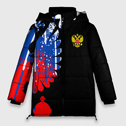 Куртка зимняя женская Герб russia, цвет: 3D-красный