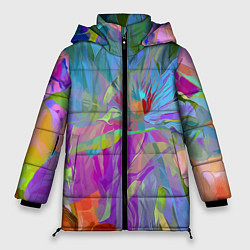 Куртка зимняя женская Abstract color pattern Summer 2022, цвет: 3D-красный