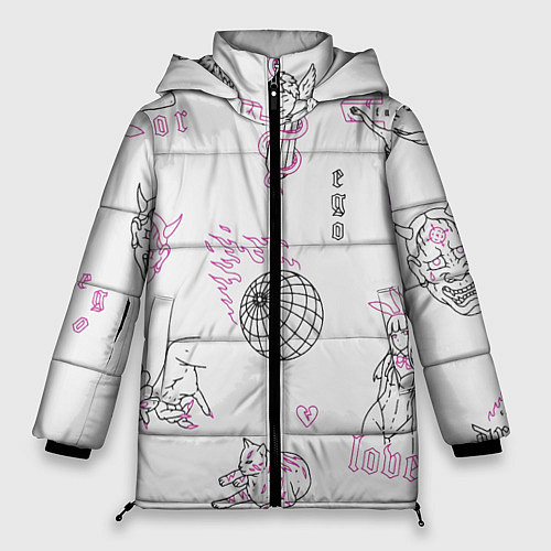 Женская зимняя куртка Эго / 3D-Светло-серый – фото 1
