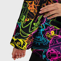 Куртка зимняя женская Cyber space pattern Fashion 3022, цвет: 3D-черный — фото 2