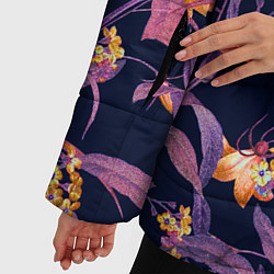 Куртка зимняя женская Цветы Колокольчики, цвет: 3D-светло-серый — фото 2