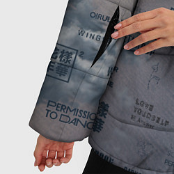 Куртка зимняя женская BTS Дискография, цвет: 3D-черный — фото 2