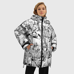 Куртка зимняя женская Сага о Винланде pattern, цвет: 3D-черный — фото 2