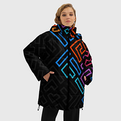Куртка зимняя женская НЕОНОВЫЕ ФИГУРЫ НЕОН, цвет: 3D-светло-серый — фото 2