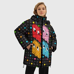 Куртка зимняя женская Pac-man пиксели, цвет: 3D-светло-серый — фото 2