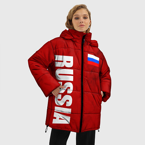 Женская зимняя куртка RUSSIA - RED EDITION - SPORTWEAR / 3D-Красный – фото 3