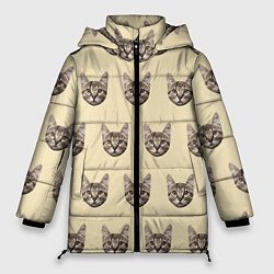 Куртка зимняя женская Мульти Котик, цвет: 3D-светло-серый