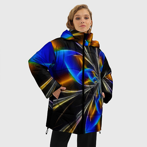 Женская зимняя куртка Neon vanguard pattern Fashion 2023 / 3D-Красный – фото 3