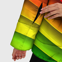 Куртка зимняя женская Color line neon pattern Abstraction Summer 2023, цвет: 3D-светло-серый — фото 2