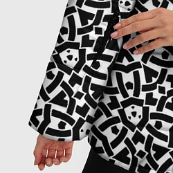 Куртка зимняя женская Геометрический узор с плетением линий, цвет: 3D-красный — фото 2