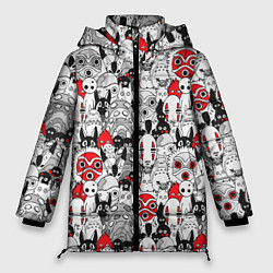 Куртка зимняя женская Studio Ghibli Stars, цвет: 3D-черный