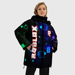 Куртка зимняя женская ROBLOX неоновые кубики, цвет: 3D-красный — фото 2