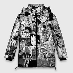Куртка зимняя женская Дорохэдоро pattern, цвет: 3D-светло-серый