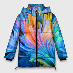 Куртка зимняя женская Красочный абстрактный паттерн Лето Colorful Abstra, цвет: 3D-светло-серый