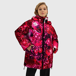 Куртка зимняя женская ВОЗДУШНО КРАСНЫЕ ШАРЫ, цвет: 3D-черный — фото 2