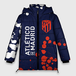 Куртка зимняя женская ATLETICO MADRID Брызги, цвет: 3D-черный