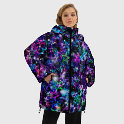 Куртка зимняя женская ЦВЕТНОЙ ЗВЕЗДОПАД, цвет: 3D-светло-серый — фото 2