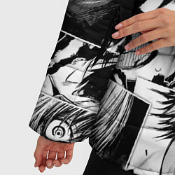 Куртка зимняя женская Токийский гуль паттерн, цвет: 3D-светло-серый — фото 2