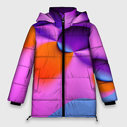 Куртка зимняя женская Абстрактная красочная композиция Лето Abstract col, цвет: 3D-светло-серый