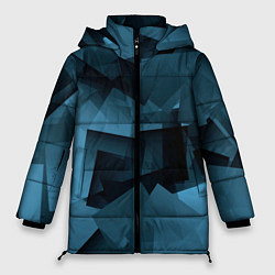Куртка зимняя женская Абстрактная геометрическая композиция Abstract geo, цвет: 3D-светло-серый