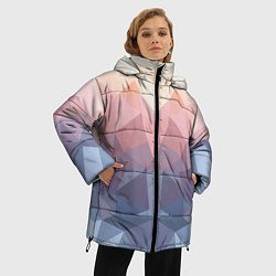 Куртка зимняя женская Полигональная свежесть 2022, цвет: 3D-черный — фото 2