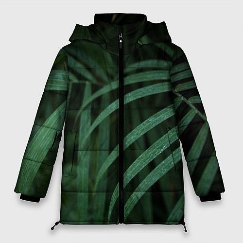 Женская зимняя куртка Камуфляж-тропики / 3D-Светло-серый – фото 1